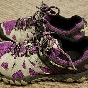 Women's Merrell Hiking Shoes Grey Purple ml32818